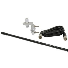 RoadPro RP-84B Black 4 Foot Single Mirror Mount CB Antenna Kit with 9 Foot Cable