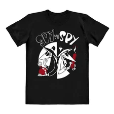 New Spy vs Spy Cartoon Cotton Black All Size T Shirt UR430