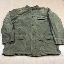 Vintage Bass Corduroy Barn COat Jacket men's XL olive green chore flannel lined