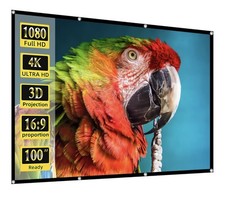 Portable Foldable Projector Screen Sheet 100 Inch NEW with Mounts