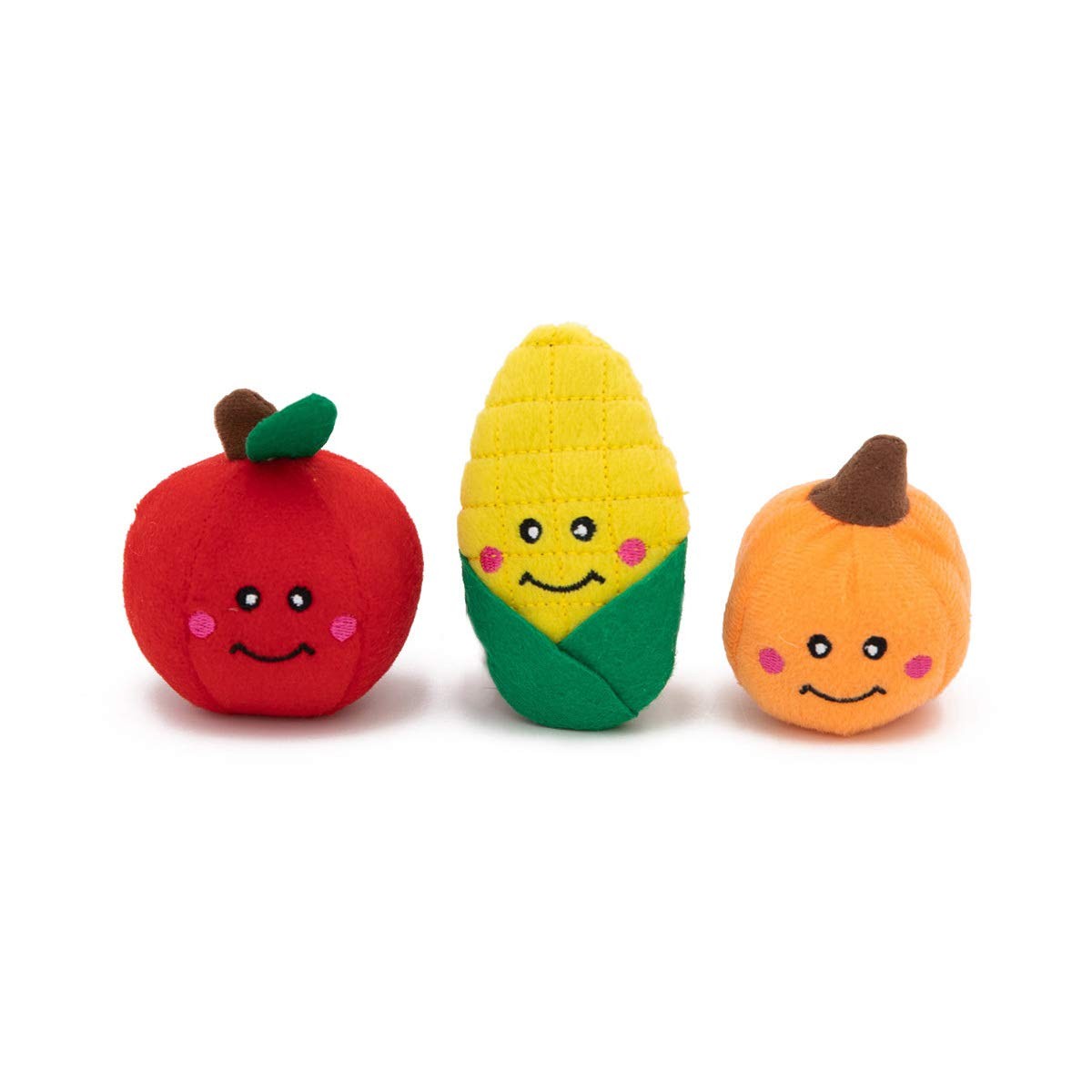 Peluche chien Miniz petite taille lot de 3 avec sifflet intégré