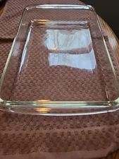 Pyrex 233  Clear Glass Rectangular Casserole Dish/Cake Pan 33x23x5 cm 13x9x2 in