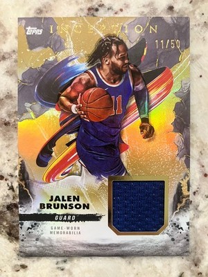 2025 Topps Inception Jalen Brunson Gold 11/50 Jersey Match Knicks