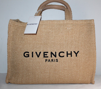 GIVENCHY クラックレザー サイドジップ バッグ NWT Givenchy Raffia G Tote Natural | eBay