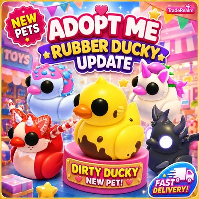 Adopt me Rubber Ducky Pets Update Dirty / Shadow Dragon / Strawberry / Unicorn