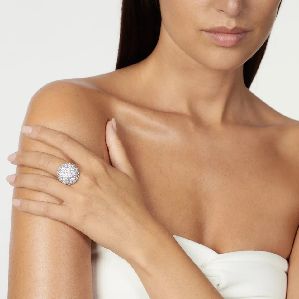 SODINI Anello Regolabile con Calottina di Zirconi – Judith 842383 (Top Ø 2,2 cm) - Immagine 4 di 4