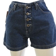 90s Vintage Carolina Blues Button Fly Denim Shorts Womens 6 High Waist Y2k