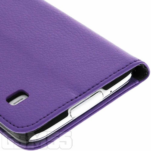 Coque à rabat violette avec support pour Samsung Galaxy S5 et S5 Neo