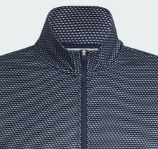 adidas Men's Performance Printed Quarter-Zip Golf Pullover in Collegiate Navy