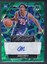 2024-25 Mosaic Judah Mintz #RS-JUD Auto Green Mosaic RC Philadelphia 76ers
