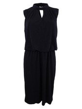 Nine West Women's Mock-Neck Blouson Dress