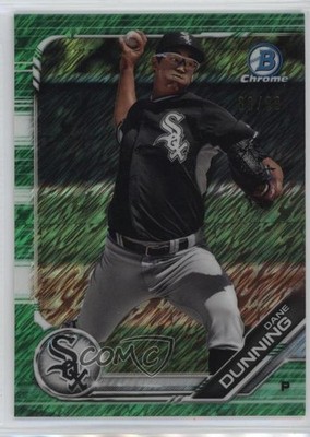 2019 Bowman Chrome Prospects Green Shimmer Refractor /99 Dane Dunning 7eo