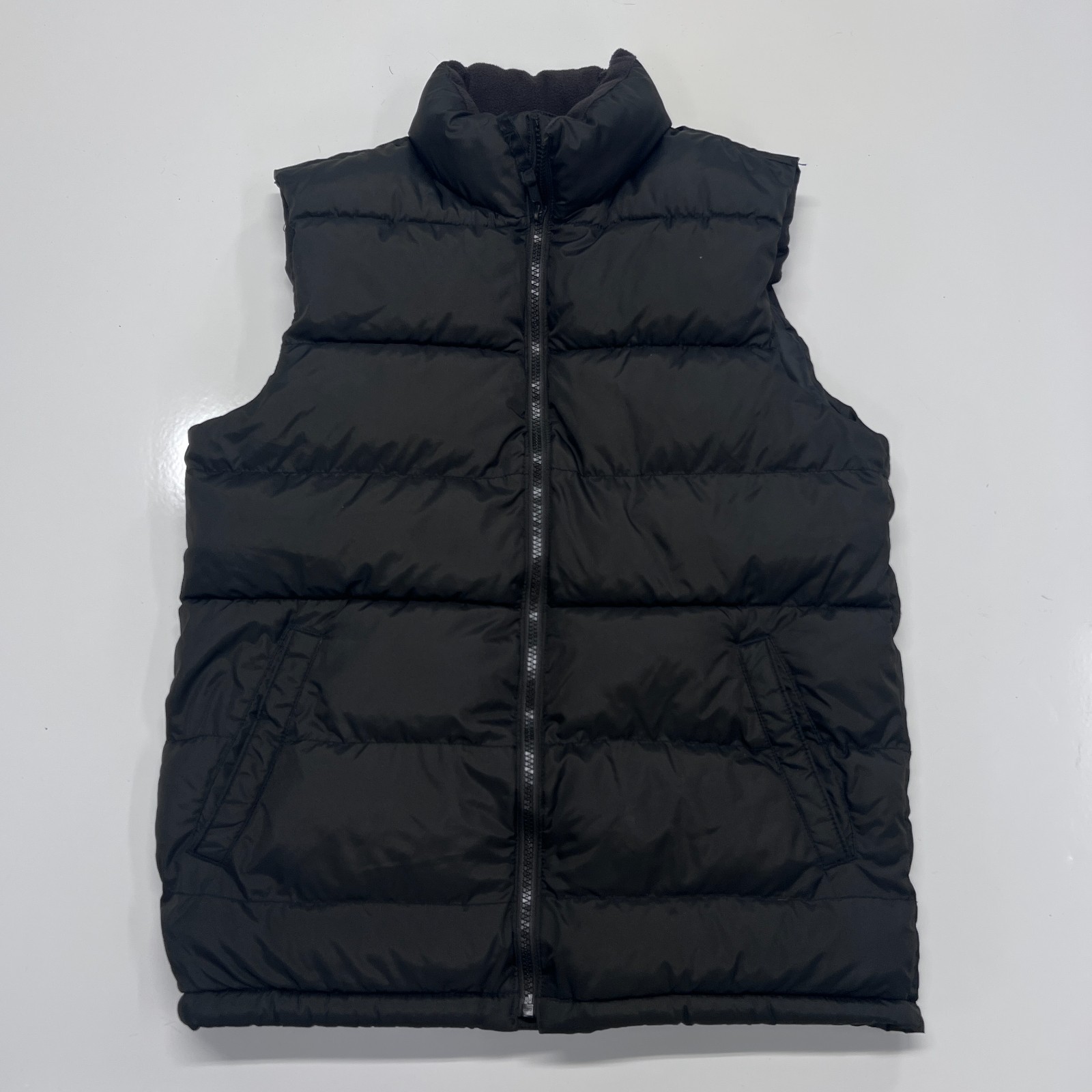 Old Navy Black Puffer Vest Womens Small Quilted Zip Winter Lightweight
