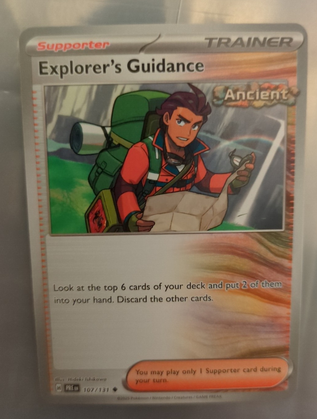 Explorer’s Guidance 107/131 SV Prismatic Evolutions Uncommon Near Mint