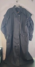 Outback Collection Made In USA Black Drover Coat Trench Jacket Men Large