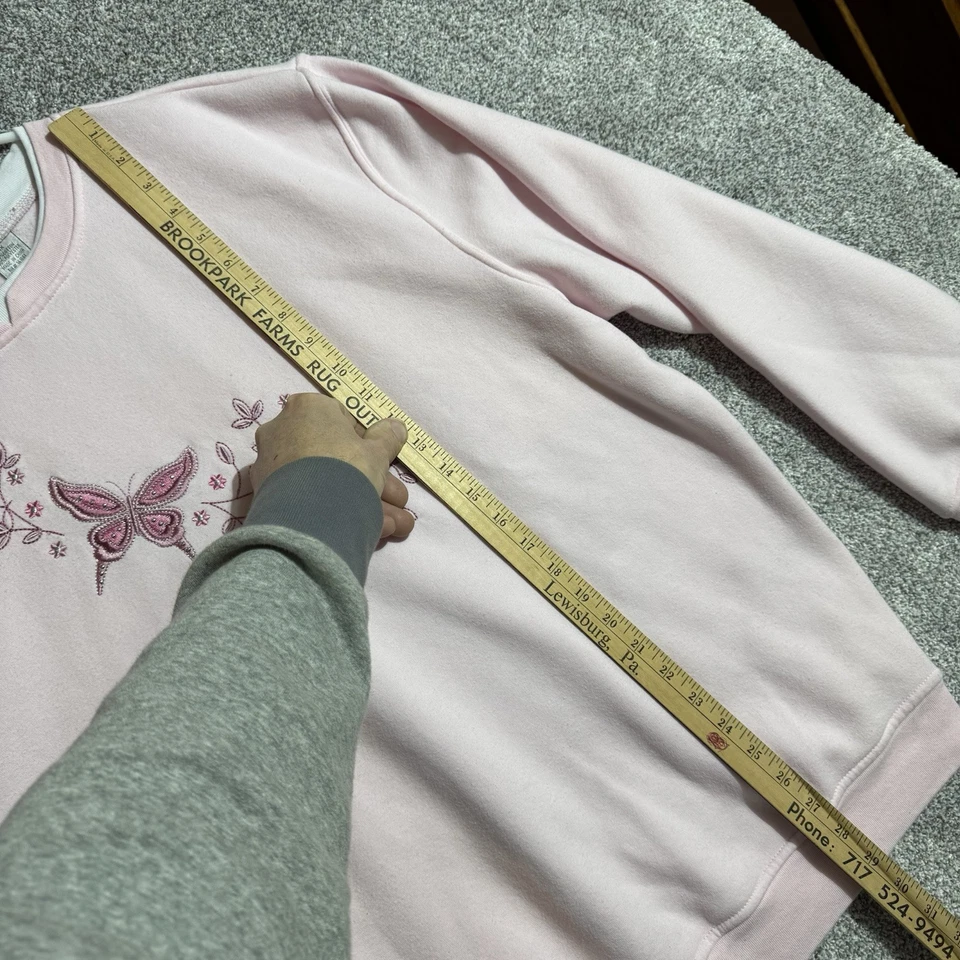 Sudadera De Colección Años 90 Y2K Mujer 1X Plus Bordada Mariposa Acogedora Cottagecore Foto 2 de 4