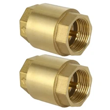 Brass 3/4" NPT Female Inline Spring Check Valve One-Way Non-return Prevent Wa...