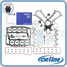 Head Gasket Set w/ Timing Chain Kit for Dodge Dakota Jeep Mitsubishi 4.7L