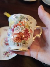Hammersley Teacup Cup and Saucer Floral Patte...