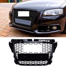 For Audi A3 S3 8P Gloss Black RS3 Style Honeycomb Mesh Front Grill Grille 09-13