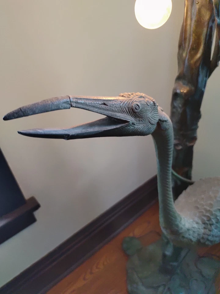 Большой антикварный европейский напольный кран/аист и пальма в стиле модерн - Изображение 4 из 4