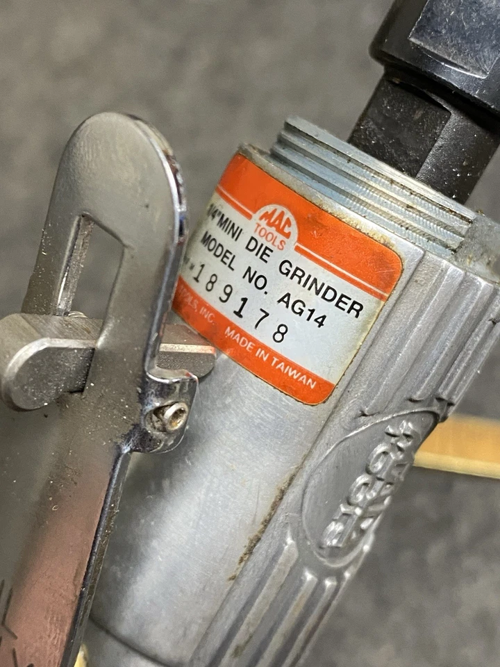 Mac Tools Mini AG14 1/4" Air Die Grinder probado y funcionando Foto 4 de 4