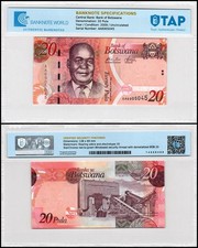 Botswana 20 Pula, 2009, P-31a, UNC, TAP Authenticated
