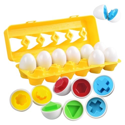 CPSYUB Matching Eggs Toys Color & Shape Recognition Sorter Puzzle, Montessori - Picture 2 of 7