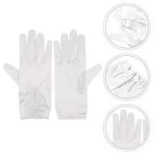  2 Pairs Evening Gloves Bride Girl for Wedding Bridal Banquet Party