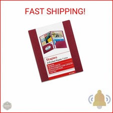 Staples Poly 2-Pocket Folder, Burgundy   Durable Plastic Presentation Folder for
