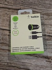 Belkin Universal Car Charger  Cable 10W/2.1 AMP/Micro USB Cable 230 