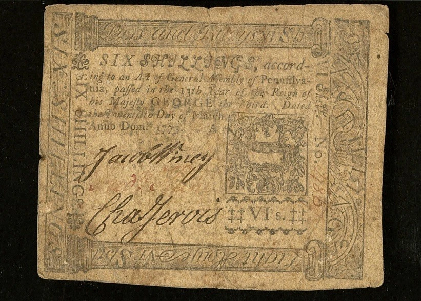 1773 PENNSYLVANIA American Revolution Colonial Currency Bank Note PA-160, PMG 20 - Image 3 of 4