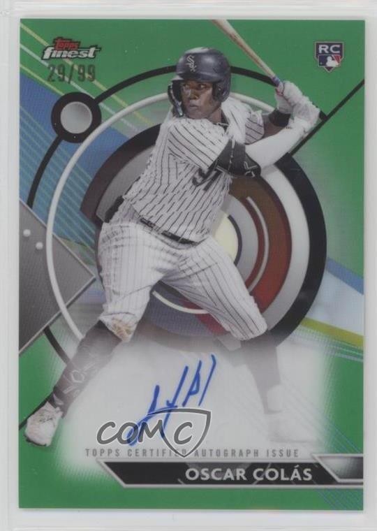 2023 Topps Finest Green Refractor 29/99 Oscar Colas Colás Rookie Auto RC 1cc0