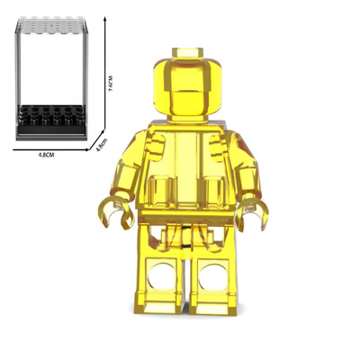 New RARE Lego Trans Blue, Yellow, Green, Purple, Grey, Crystal With Display