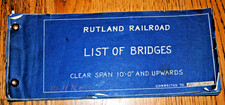 Rare! Rutland Railroad List of Bridges 10 ft + corrected to Dec. 31, 1940, 30 pg