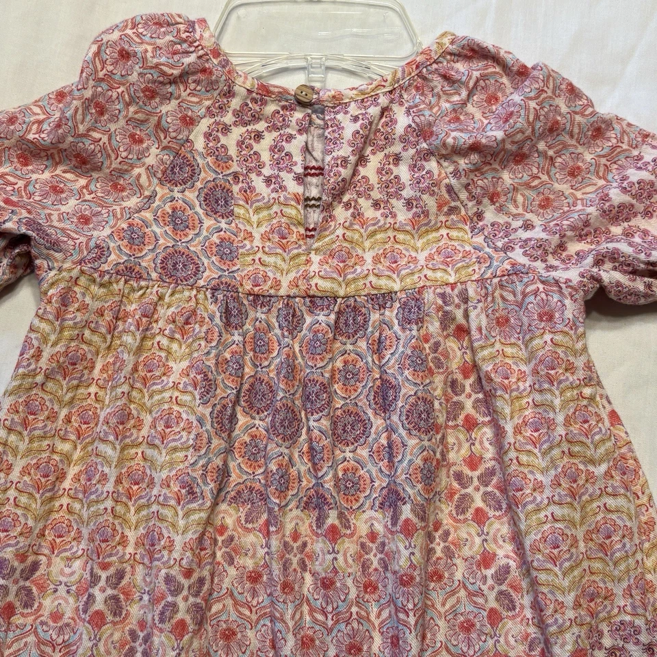Zara Girls Size 4-5 Floral Long Sleeve Dress - Image 2 of 4
