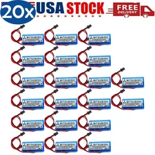 ◉ 20X Mitsubishi CR17335SE-R/3V Q6BAT 3V 1800mAh Lithium PLC Battery with Plug