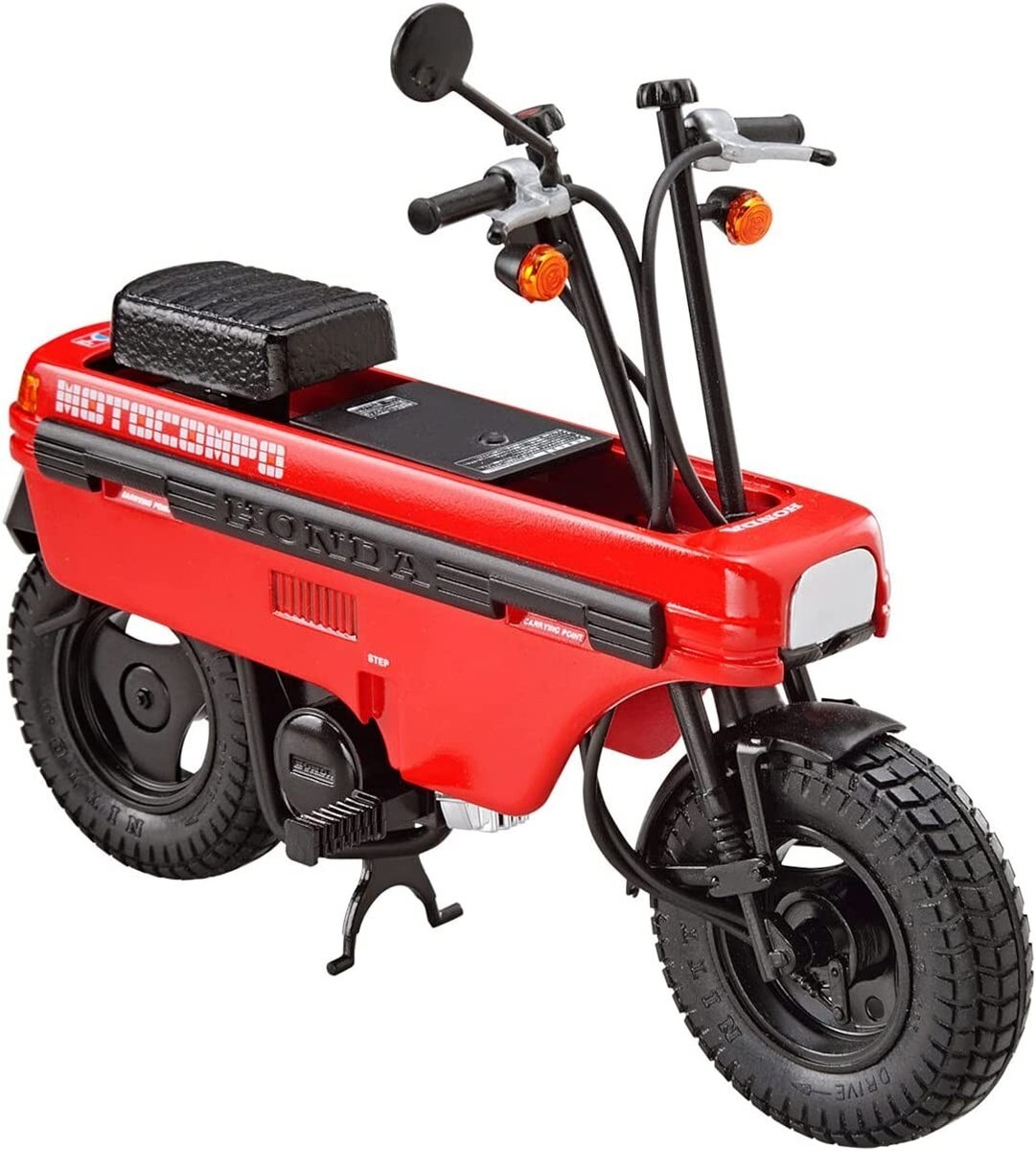 □HONDA MOTOCOMBO AB12 ホンダ モトコンボ 50cc レッド 実動! 原付 原チャリ スクーター バイク 札幌発 Aoshima No.67 1/12 Honda AB12 Motocompo 1981 Folding Scooter