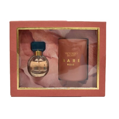 【未開封】Victoria's Secret BARE ROSE セット Victoria's Secret Bare Rose Mini Perfume Candle Gift Set Eau