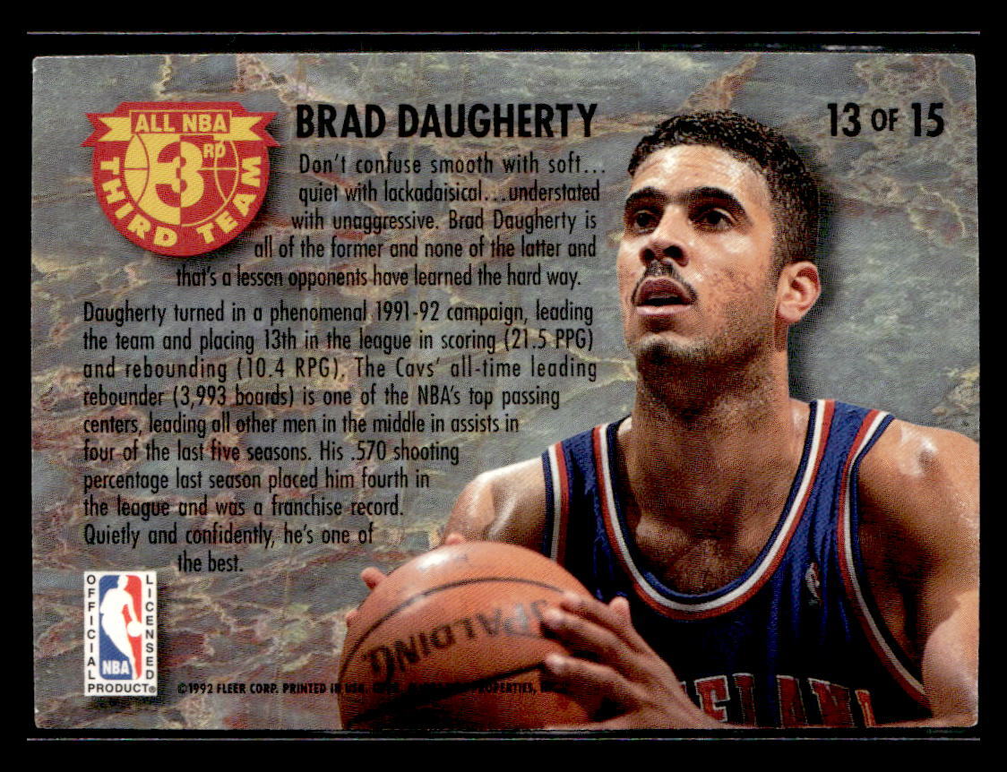 1992-93 Ultra #13 Brad Daugherty All-NBA Team | eBay