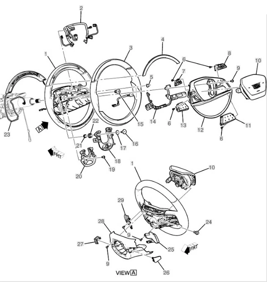 Volante negro V Sport Shifter Heather Crash Super Cruise Cadilla LYRIQ Foto 2 de 4