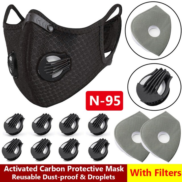 Anti Pollution Mask Furado N95 Mask With Valve And 6 Filters Washable Breathing For Sale Online Ebay