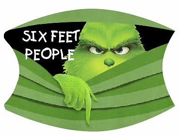 Face Mask Washable Grinch Six Feet People | eBay