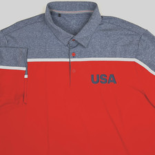 ADIDAS Polo Shirt Mens XL Ultimate 365 Short Sleeve USA Golf Performance Stretch