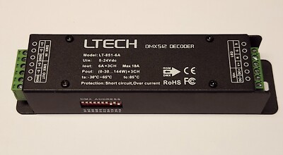 LTECH LT 851 6A DMX512 DECODER 5-24 VDC