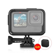 Chargeable Frame Mount Cage w/ Cold Shoe Base Slot for Gopro Hero11 10 9 Black