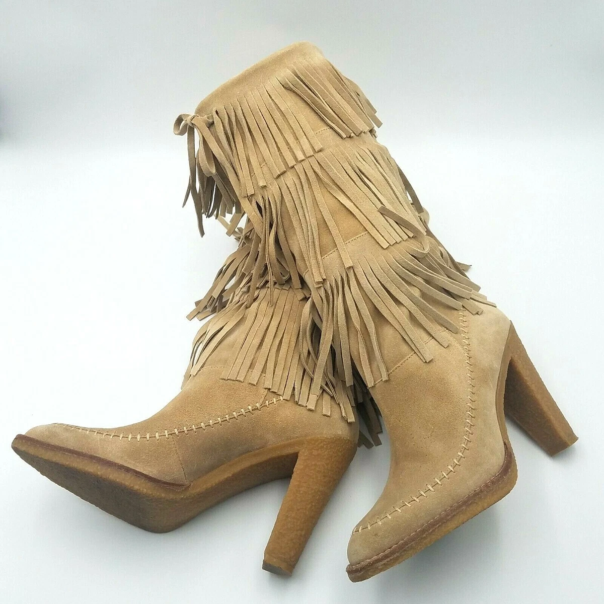 Michael kors suede fringe boots cheap