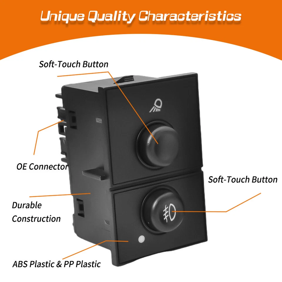 Interruptor de farol de neblina e interruptor de farol adequado para 2003-2006 Chevrolet Avalanche 2500 - Imagem 4 de 4