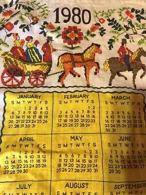 1980年　SL CALENDER 1980 Yearly Calendar