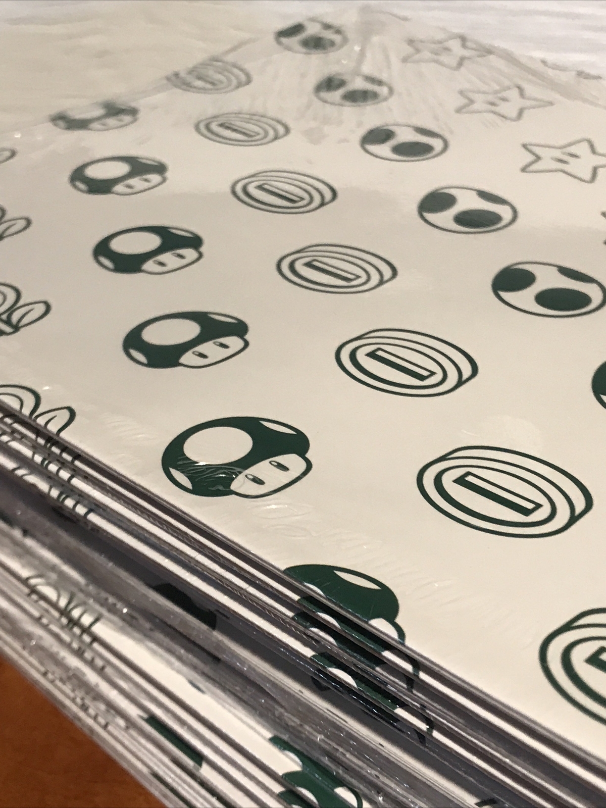 2012 Premium Super Mario Mushroom Gift Wrapping Paper Pack Of 10 Sheets 37&rdquo;x25&rdquo;